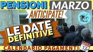 PENSIONI MARZO 2022 👉 DATE DEFINITIVE PAGAMENTI ANTICIPATI IN POSTA❗️📅 [upl. by Godric]