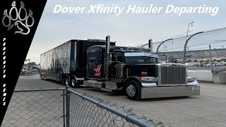 2024 Nascar Xfinity Series Hauler Parade at Dover Motor Speedway Departing Timelapse [upl. by Notpmah]