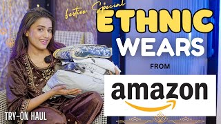 Latest AMAZON ETHNIC WEAR Haul  Tryon  Honest Review  gimaashi [upl. by Goldin119]