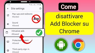 Come disattivare Ad Blocker in Google Chrome su Android New2024  Stop Ads Google Chrome [upl. by Jd708]