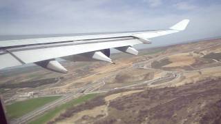 Lan Chile A340 Takeoff Madrid Barajas [upl. by Atalee]