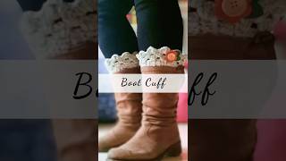 Boot cuff perfiloesegno crochet uncinetto [upl. by Cirded]