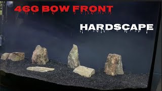 46 Gallon Bow Front  Hardscape  How To  Aquarium [upl. by Frantz]