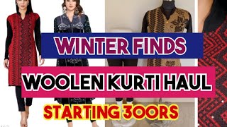 🧣 woolen kurti haul  unboxing meesho Kurtis 👗✅ [upl. by Ymac115]