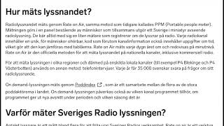 Jag ringer Sveriges Radio för att fråga om quotRate on Airquot 1 oktober 2024 [upl. by Hcaz]