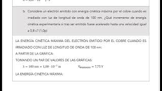 EJERCICIO B5 DE FÍSICA EvAU MADRID MODELO 2024 FÍSICA MODERNA FÍSICA 2º BACHILLERATO [upl. by Hardman182]