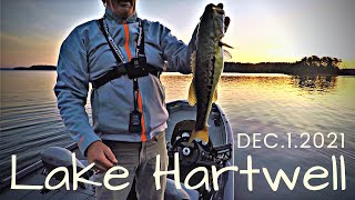 LAKE HARTWELL Early December Bass Fishing [upl. by Muirhead]