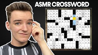 ASMR Solving a Crossword Puzzle [upl. by Tilden]