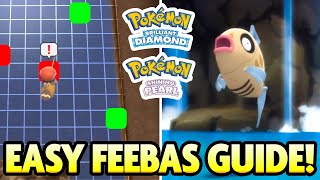 How to Get FEEBAS 100 EASY GUIDE in Pokemon Brilliant Diamond Shining Pearl [upl. by Brnaby]