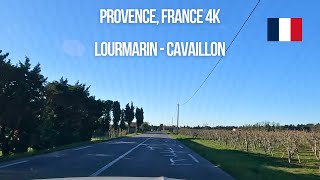 Driving in Provence France from Lourmarin to Cavaillon [upl. by Froh]