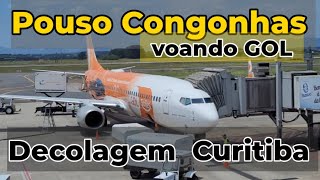 Pouso Congonhas sempre com emoção saindo de Curitiba Voando Gol Flight Report [upl. by Lenahc]