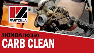 Honda ATV Carburetor Cleaning  Honda TRX350  Partzillacom [upl. by East482]