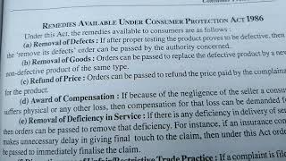 Remedies Available Under Consumer Protection Act 1986 [upl. by Anaek]