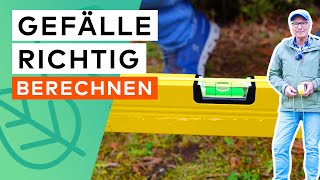 Gefälle berechnen für Terrasse amp Wege inkl Formel ✅ [upl. by Farant]