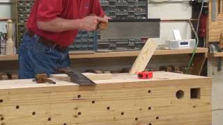 Woodworking In America Hand Tool Olympics Tenoning [upl. by Aisiram]