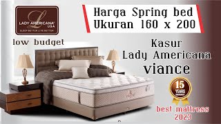 Kasur Spring bed size 160x200 lady americana viance harga sesuai kualitas [upl. by Cirdor]