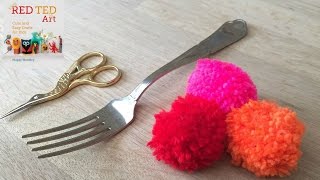 How to Make Fork Pom Poms [upl. by Willie944]