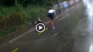 Dutch Cyclist Muriel Furrer Crash Video 🔴 AIRLIFTED After CRITICAL HEAD INJURY 🚨🚁  Muriel Furrer [upl. by Sicard]