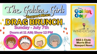 Newport News VA  Golden Girls Drag Brunch  Wine amp Design  Sunday 77 [upl. by Ji]