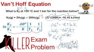 Vant Hoff Equation  Killer Exam Problem Thermodynamics [upl. by Armillia821]