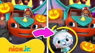 Spot the Difference Halloween Edition 🎃 5 w My Squishy Little Dumplings Blaze amp More  Nick Jr [upl. by Let916]