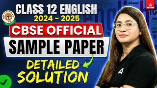 CBSE Class 12 English Sample Paper 202425 with Detailed Solution [upl. by Butta]