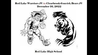 Red Lake Warriors JV vs ClearbrookGonvick Bears JV 121622 [upl. by Pietrek]