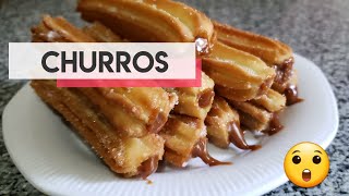 Como hacer churros rellenos con dulce de leche [upl. by Nanji]