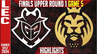 G2 vs MDK Highlights Game 5  LEC Season Finals 2024 Upper Round 1  G2 Esports vs MAD Lions KOI G5 [upl. by Enier]