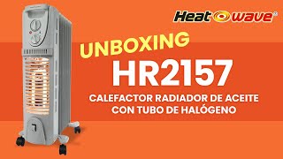 Calefactor de aceite con tubo de halógeno modelo HR2157 Cómo instalarlo y usarlo  Heatwave [upl. by Airitak]