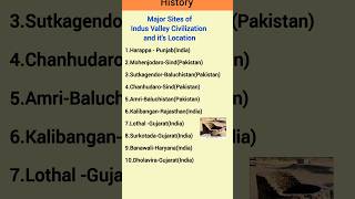 Major Sites of Indus Valley Civilization with Location [upl. by Leamiba987]