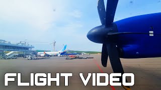 Full Flight  4K   Entebbe EBB to Kigali Rwanda KGL on a RwandAir Propeller Flight [upl. by Devinna257]