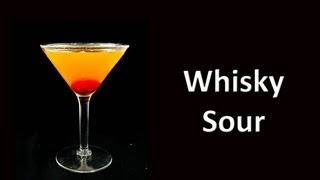 Whiskey Sour Cocktail Drink Recipe [upl. by Crenshaw849]