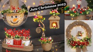 5 Diy Jute craft christmas decorations ideas at home 20232024 🎄☃️🎄 [upl. by Lledyl]