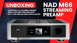 NAD M66 Streaming Preamp with Dirac amp 4 Sub Outs [upl. by Gnof]