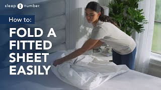 How To Fold A Fitted Sheet Easily [upl. by Adnicaj]