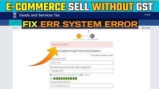 goods and services tax Err system error fix  meesho selling without gst [upl. by Takeo]