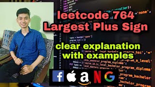 Largest Plus Sign leetcode 764 Solution  Live Coding Session [upl. by Rodl437]