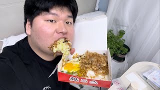 오코노미야끼 먹방 Okonomiyaki l REAL SOUND l ASMR MUKBANG お好み焼き [upl. by Symons]