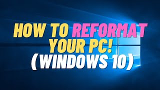 ENGTAGALOG HOW TO REFORMAT YOUR PC WINDOWS 10 IN 2 MINUTES [upl. by Odragde]