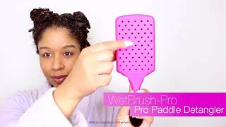 WetBrushPro Detangling Comb Paddle Detangler Backbar Detangler [upl. by Amena]