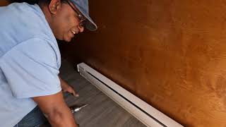 Installing Stelpro Baseboard Heater with thermostat [upl. by Mitzi]