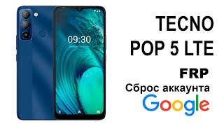 TECNO POP 5 LTECброс аккаунта google FRP [upl. by Trever]