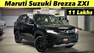 Maruti Suzuki Brezza ZXI Black Colour Detailed Review  On Road Price  Features  All Details [upl. by Aroz]