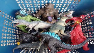 Dinosaurs T Rex indominus Rex mosasaurus spinosaurus kingkongGodzillaAvengers SpidermanHulk [upl. by Chassin]