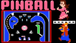 Pinball FC · Famicom  NES original video game  over 1000000pts session 🎮 [upl. by Lorin]