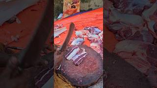 Excellent Black Ox Fresh Meat Double cutting Skill In BD Meat Shop [upl. by Naraj]