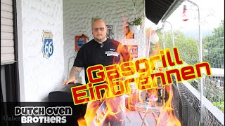 Gasgrill Einbrennen und Angrillen [upl. by Simmonds539]