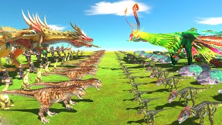 Fortune Dragon War  Chinese Phoenix VS Fortune Dragon  Animal Revolt Battle Simulator [upl. by Jr556]