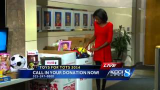 Toys for Tots Tuesday at KCCI studios [upl. by Rudich]